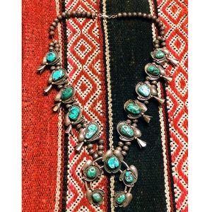 Vintage 1960’s Turquoise Squash Blossom